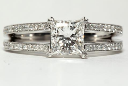 Split Shank Pave Designer Engagement Ring