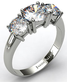 three-stone engagement rings